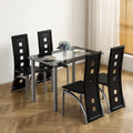 Modern 5-Piece Set w/glass Table