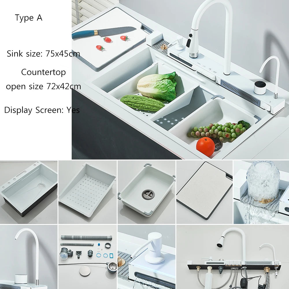 Waterfall Large Single Digital Display Faucet
