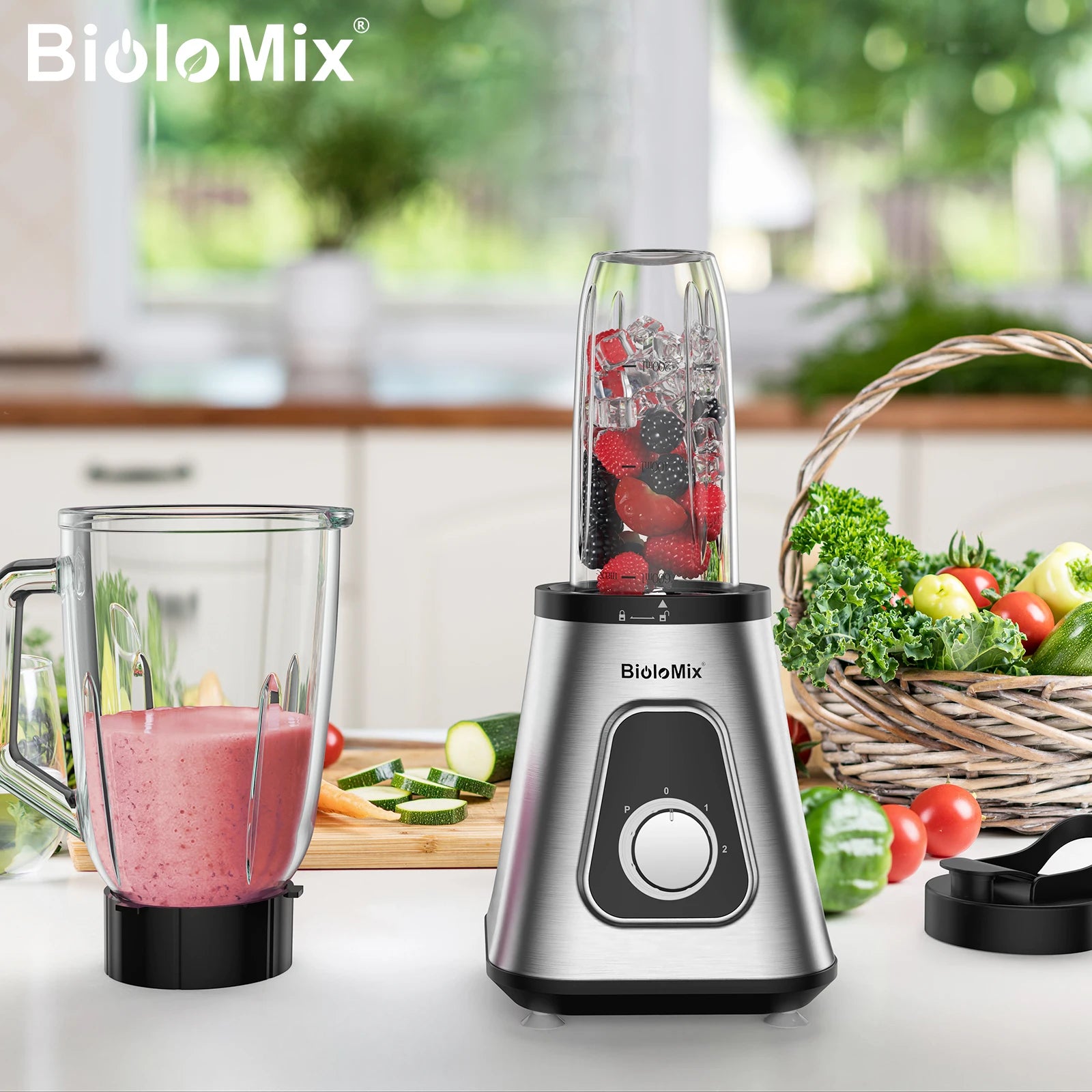 1300W Smoothie Blender with 1.5L Glass Jar