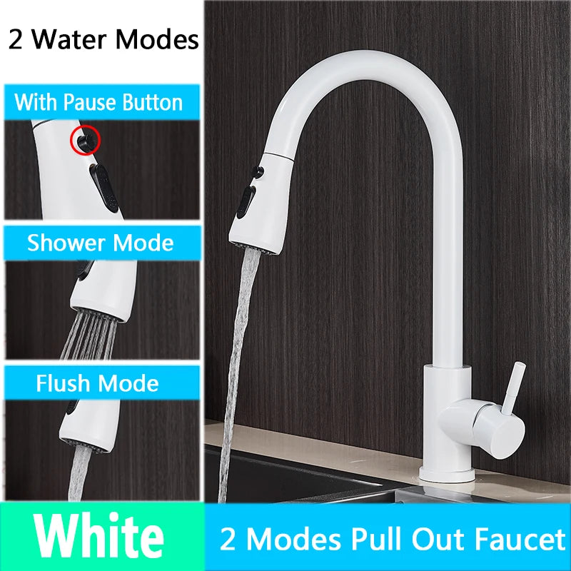 Brushed Nickel Flexible Pull Out Nozzle