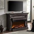 52" Electric Fireplace Mantel TV Stand 3-sided