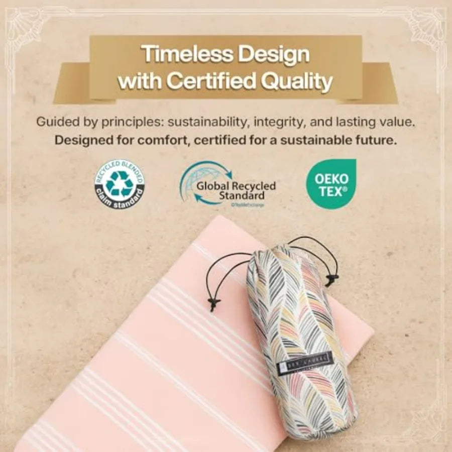 Turkish Beach Towel with Travel Bag 39 x 71