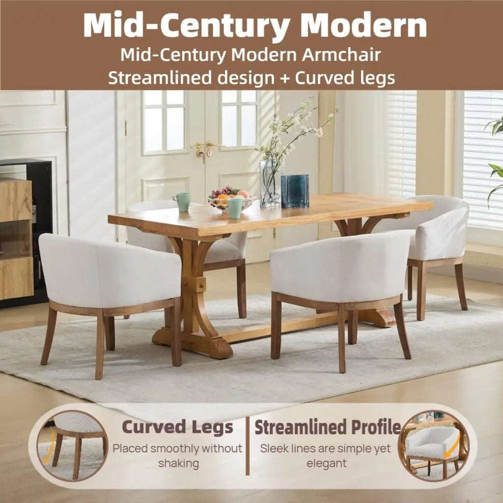 4 Mid Century Modern Barrel