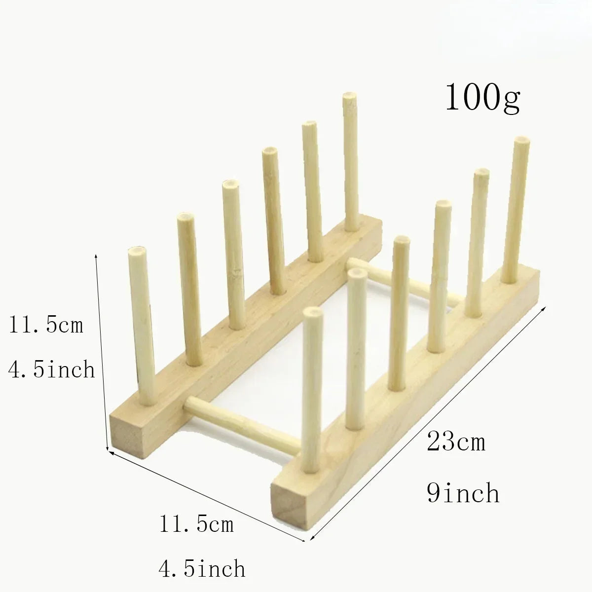 Wooden Dish Drainer Rack Plate Stand