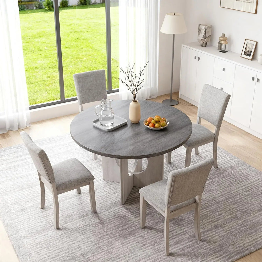 Round Table w/4 Upholstered