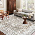 6x9 Washable Boho Ancient White