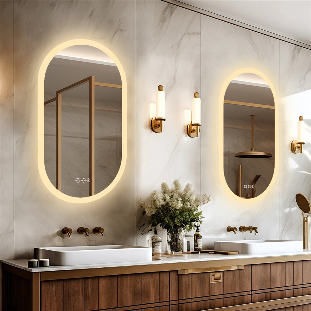 Oval LED Bathroom Smart Mirror