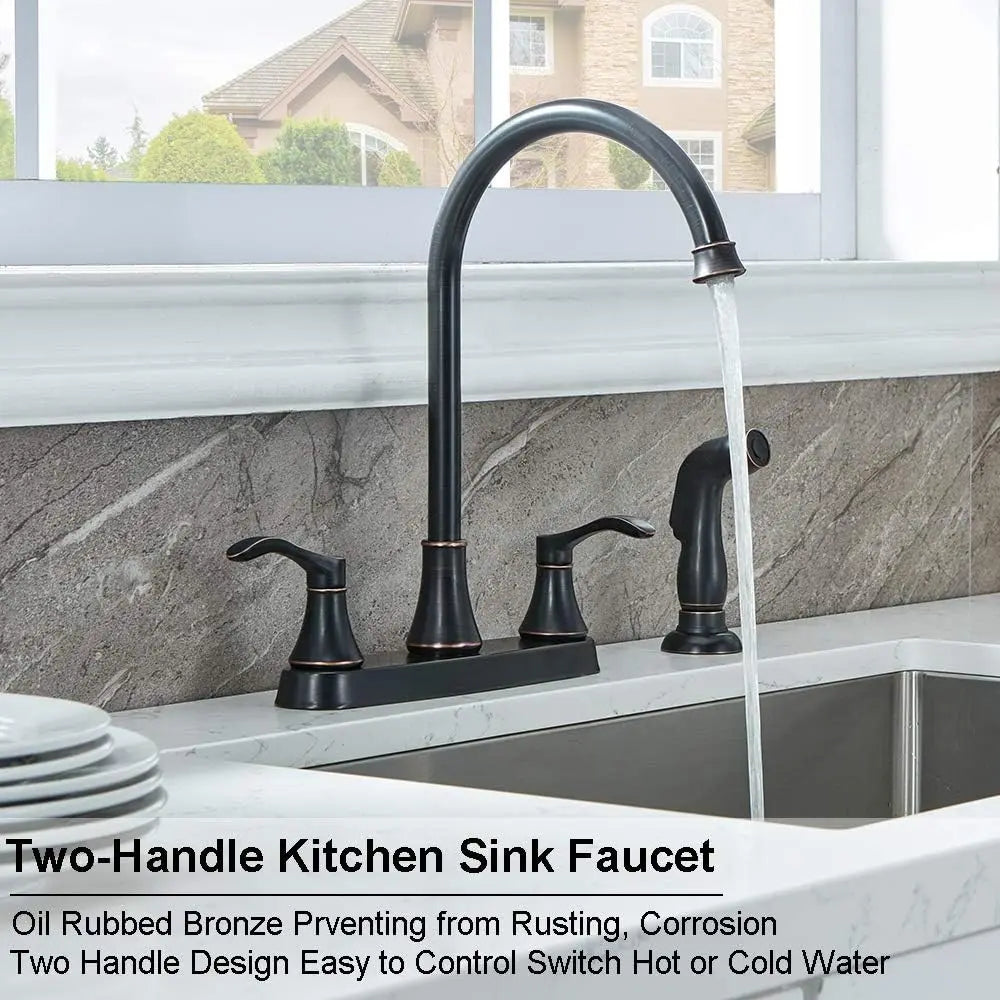2 Handle Kitchen Faucet wi/Sprayer