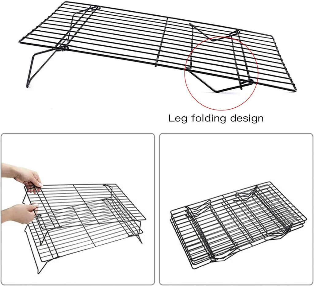 Stainless 3 Layer Foldable Wire Grid Baking