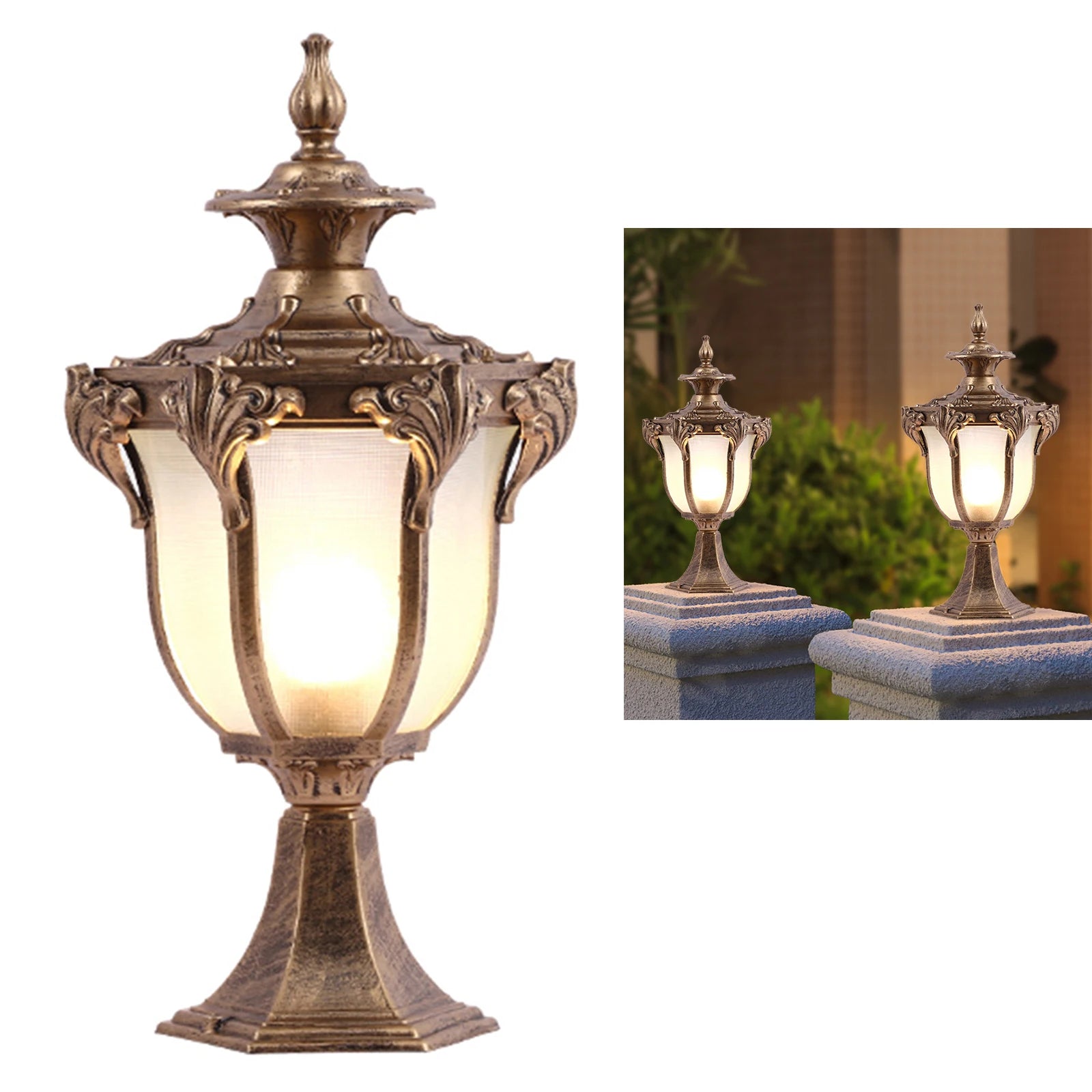 Outdoor Column Lamp Vintage Style