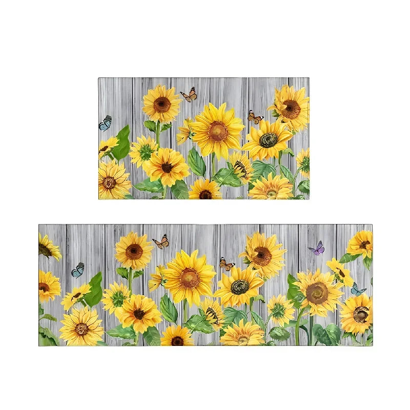 Playful Sunflower Print Kitchen