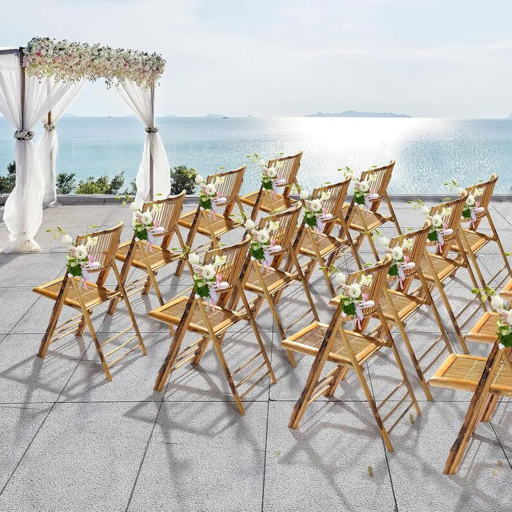 Vintage Bamboo Folding Chairs 4