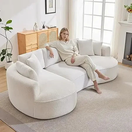 Oversized Boneless Curved Sectional