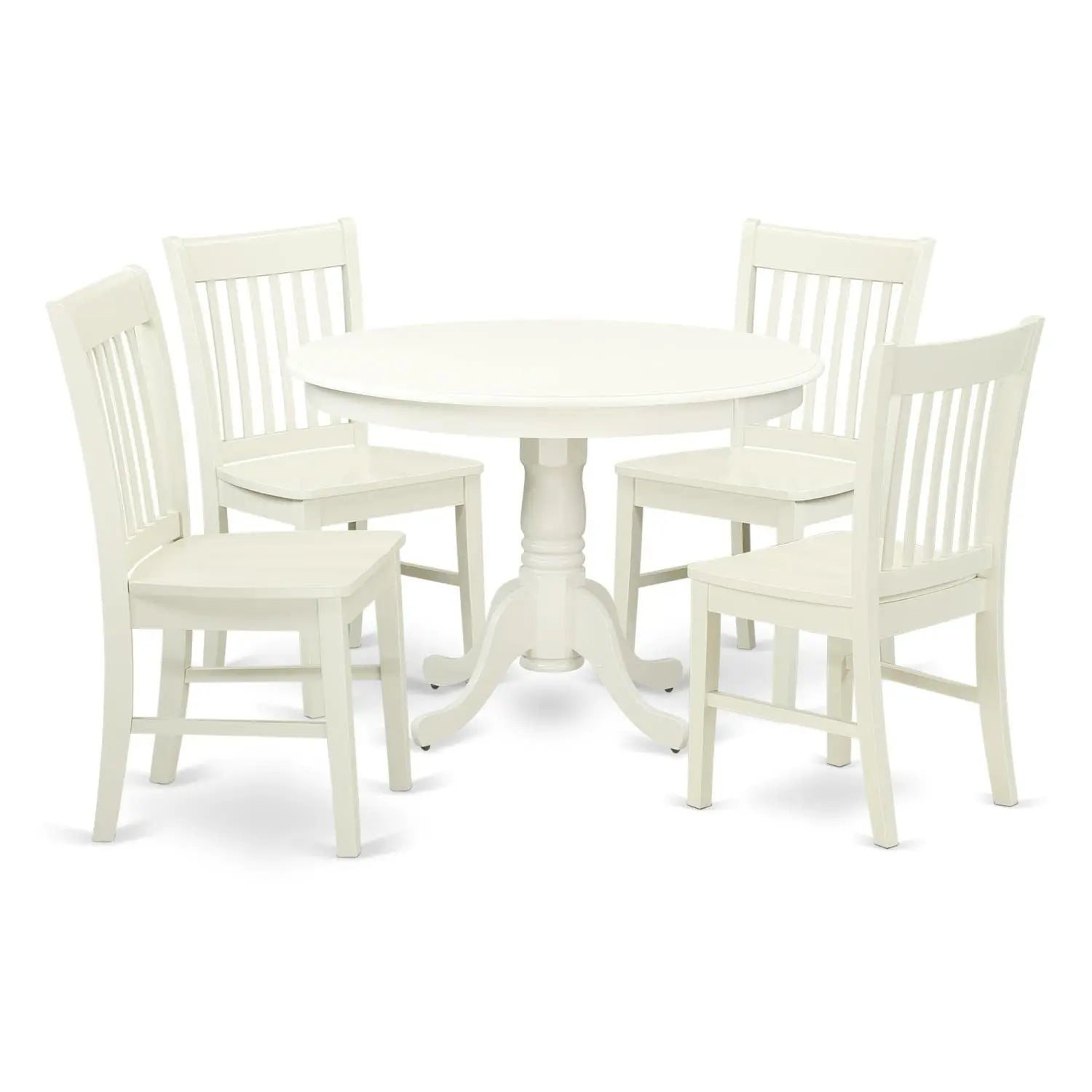 5 Piece, 4 chairs Round 42x42