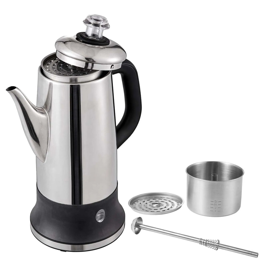 12-Cup Electric Percolator Coffee Pot 304 Stainless