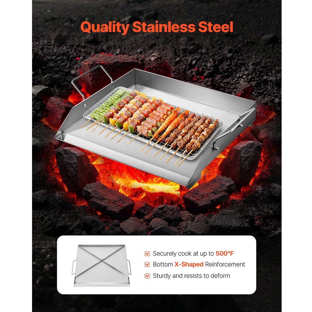 Stainless Griddle Flat Top Rectangular Plate Gas