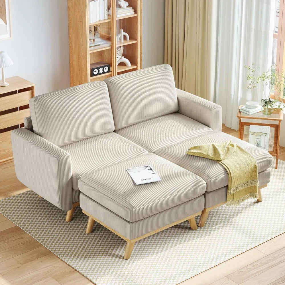 68" Loveseat w/Movable Ottoman