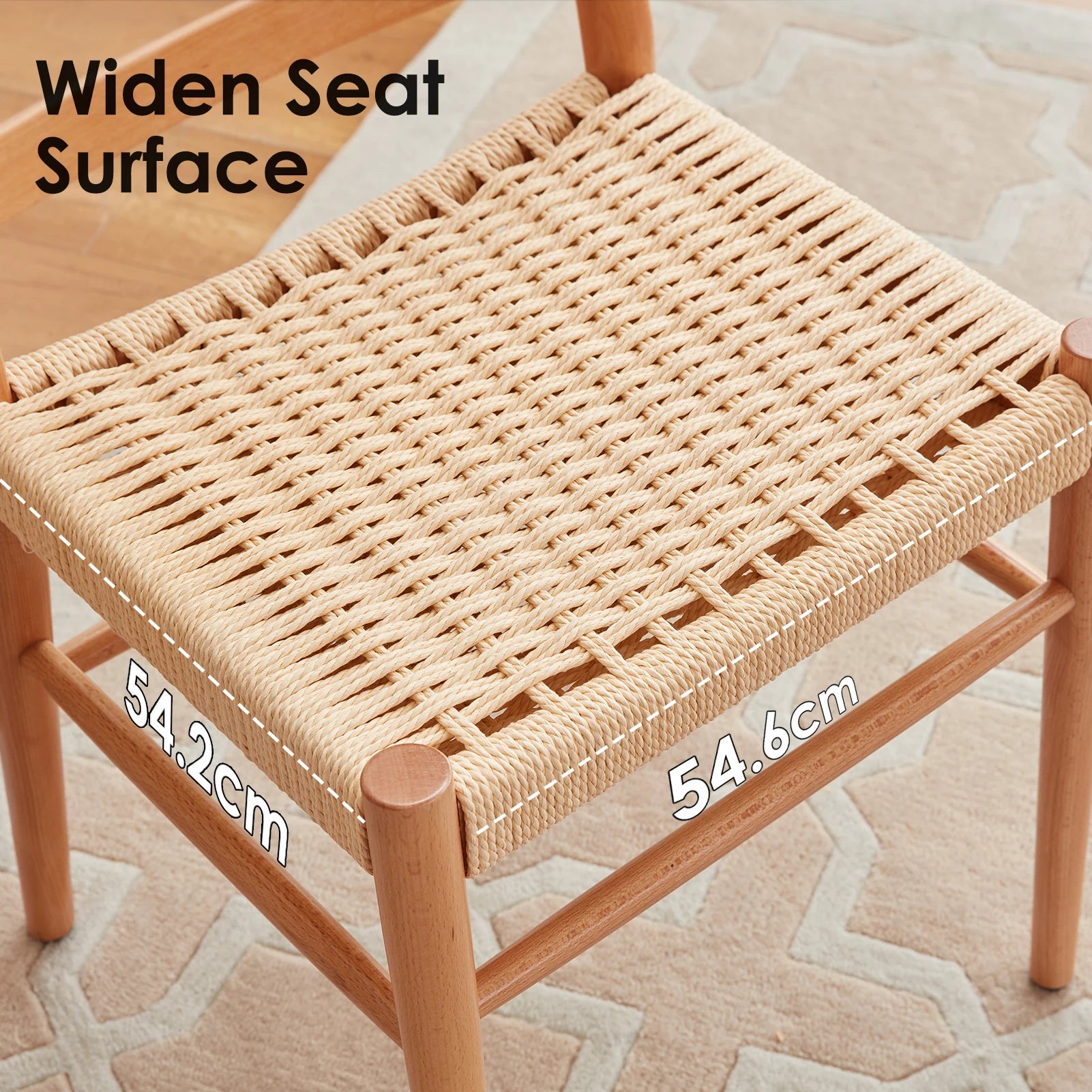 2 Natural Wood Cream Rope