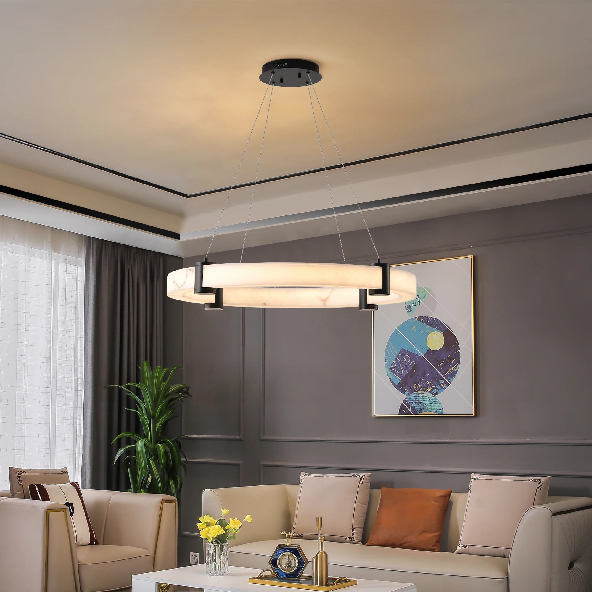 Luxury Resin Circular Chandelier