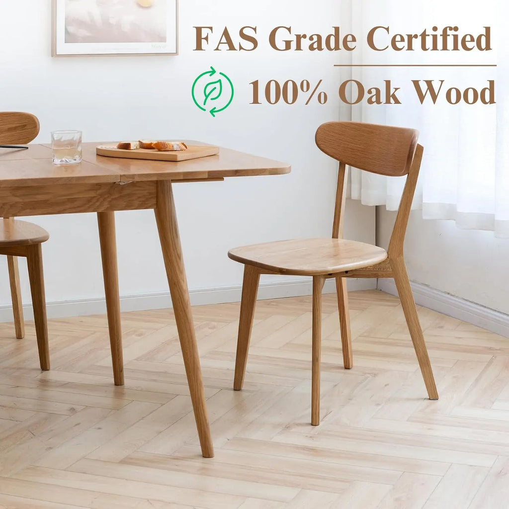 4 Solid Oak w/High Back