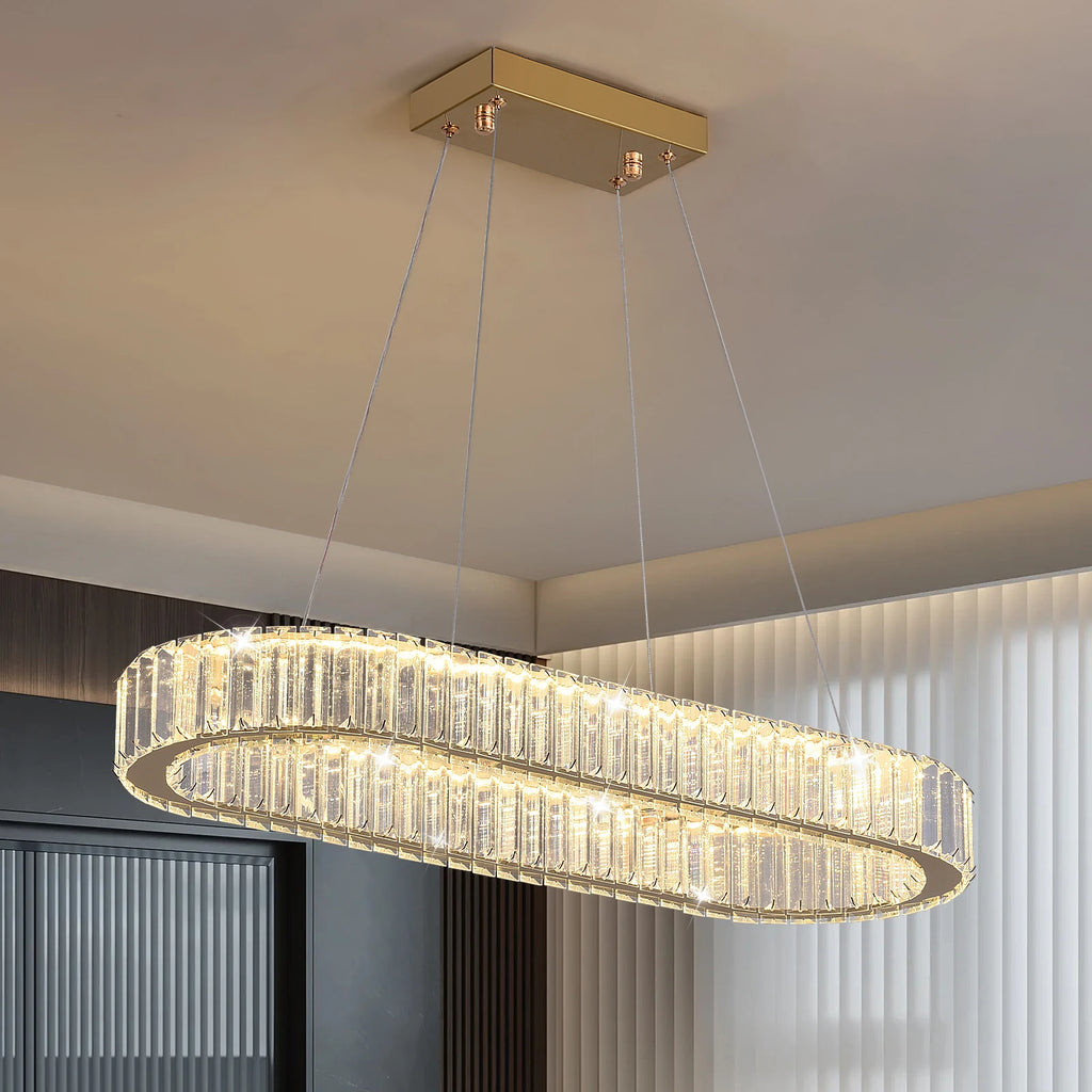 Modern LED Oval Chandelier