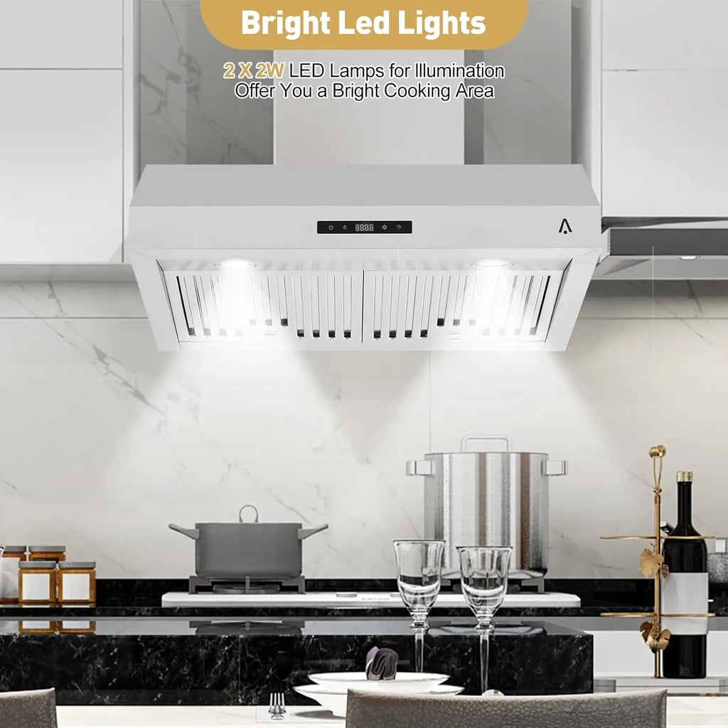 30" Range Hood Under Cabinet, Stainless 400 CFM