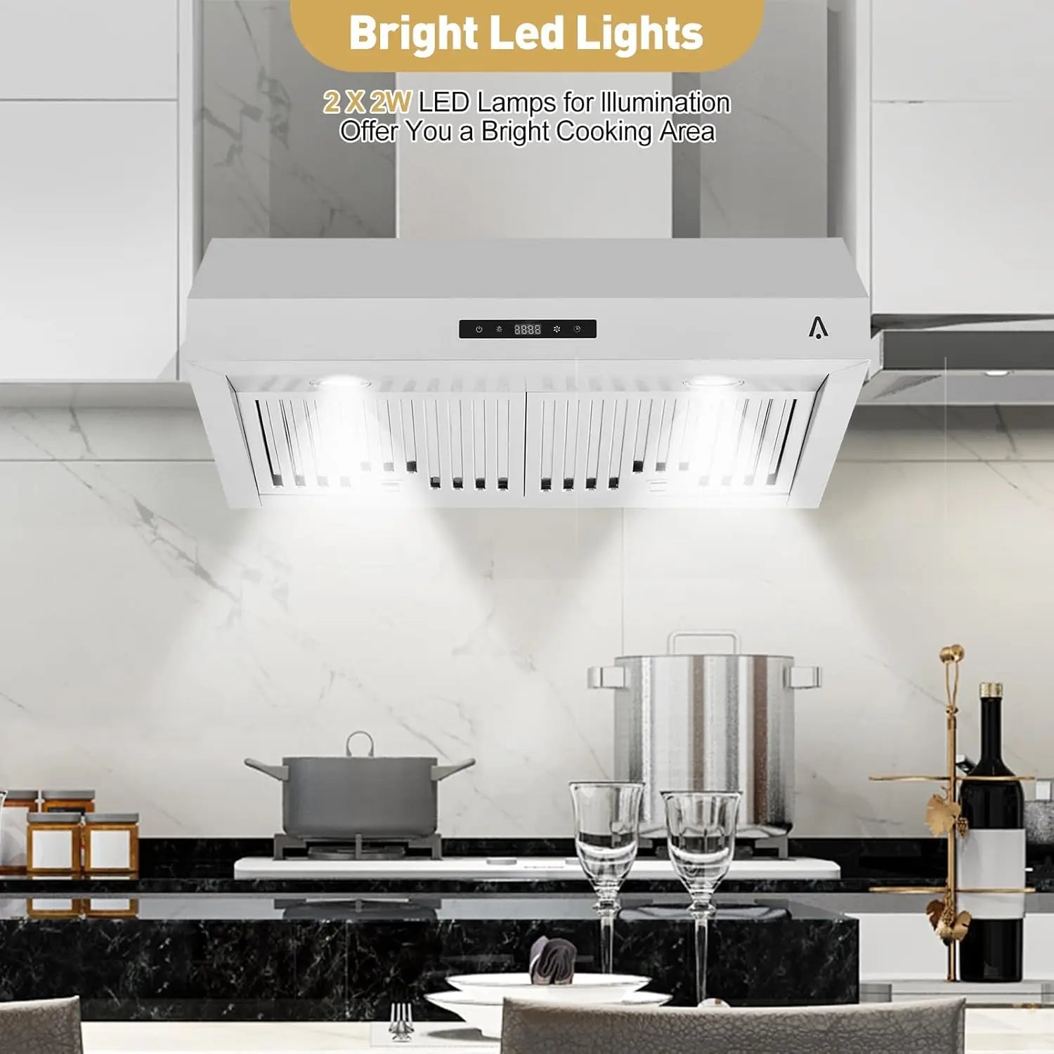 30" Range Hood Under Cabinet, Stainless 400 CFM