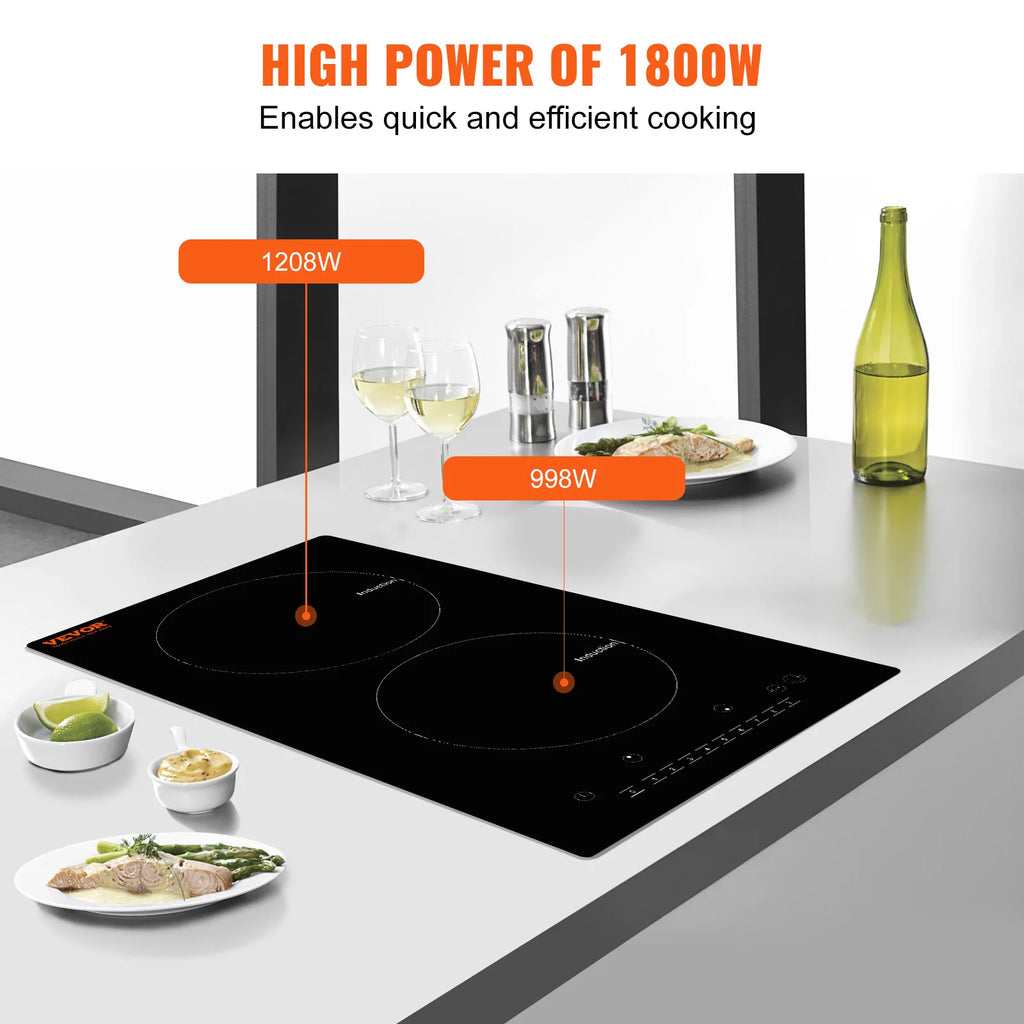 2 Induction, Sensor Touch Control, Magnetic Cooker