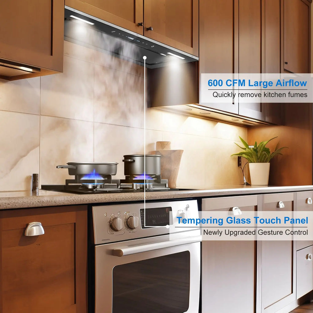 30" 900CFM Built-in, Touch Sensing, Ducted/Ductless