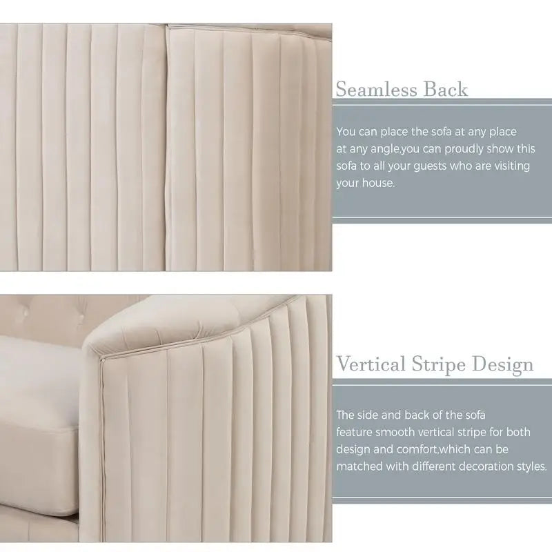 Modern 3-Piece Sofa Set Velvet