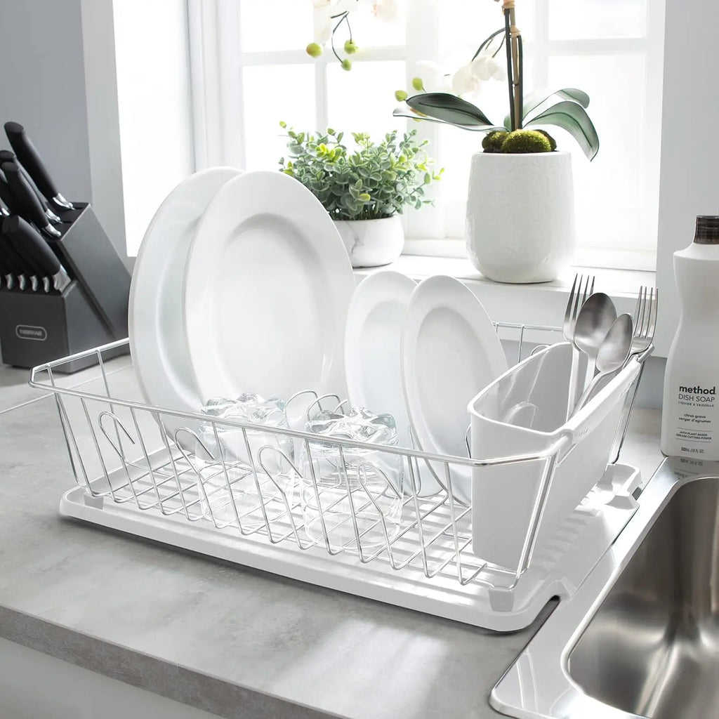 3 Piece Dish Rack with Drainboard,