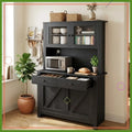 63" Pantry Cabinet, MW Stand, Adjustable Shelves, Drawers