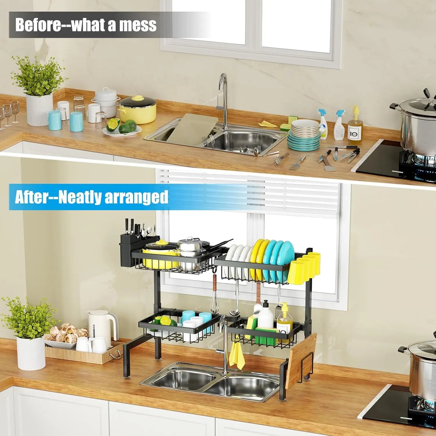 Large Adjustable Over-The-Sink Rack,