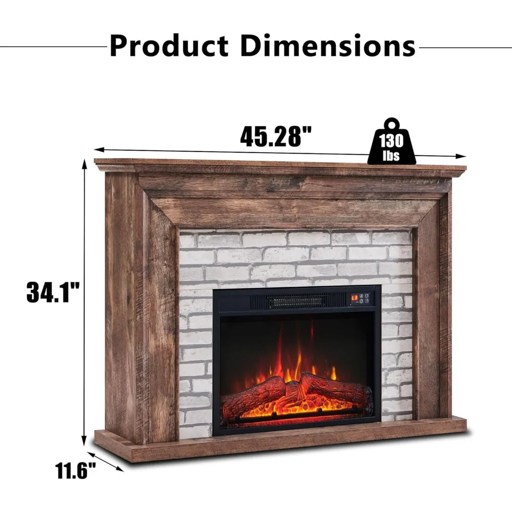 45" Flip Top Electric Fireplace