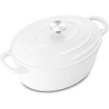 5QT Oval Enameled Cast Iron Dutch Oven