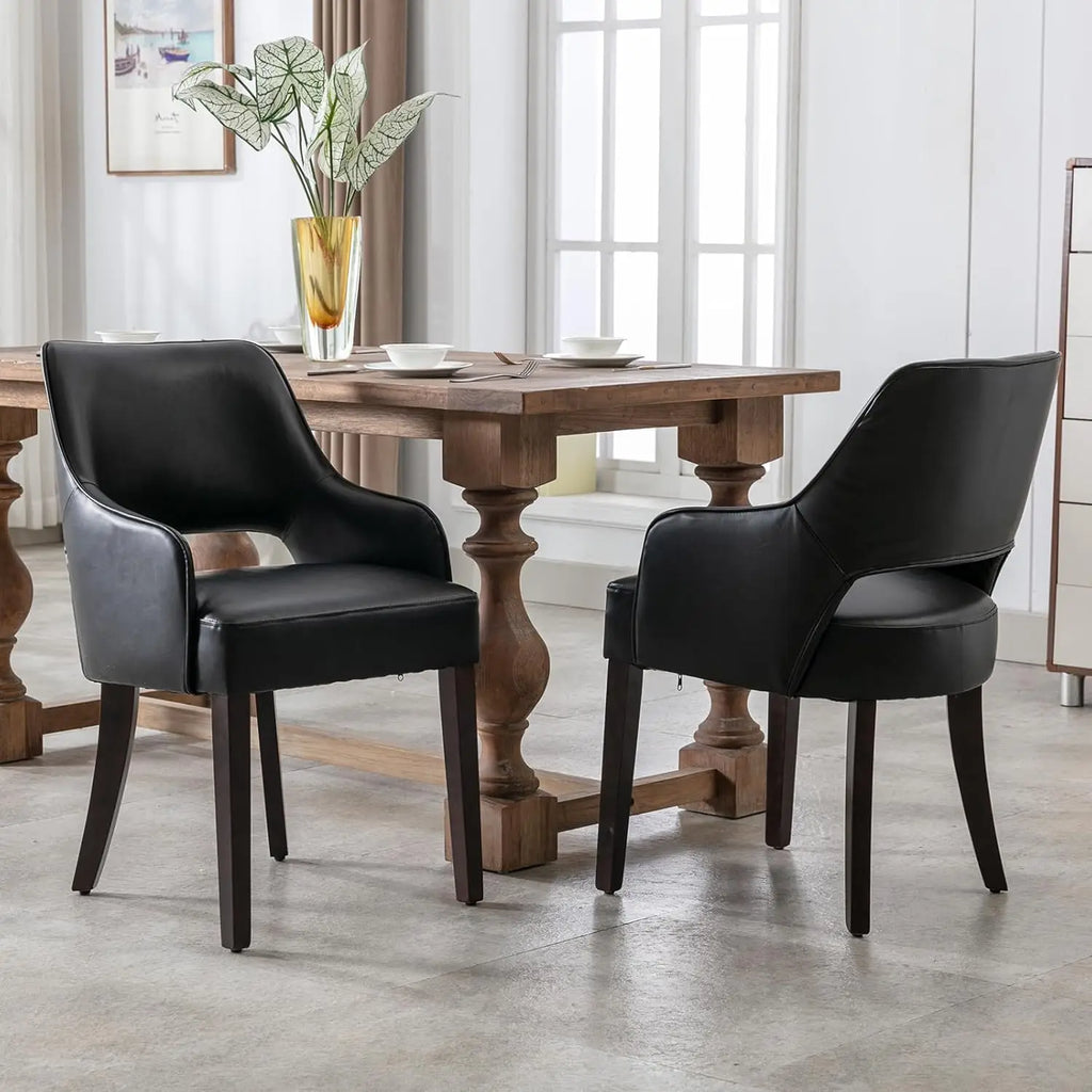 2 Linen Upholstered, Wood legs