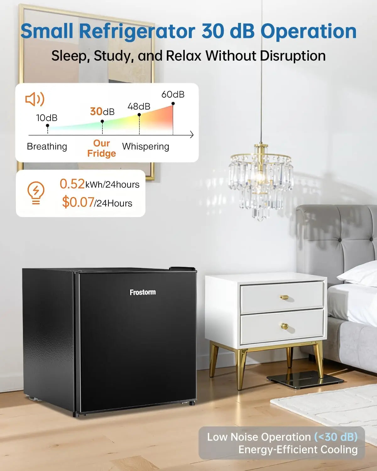1.6 CF Ultra Quiet Mini Fridge/Freezer