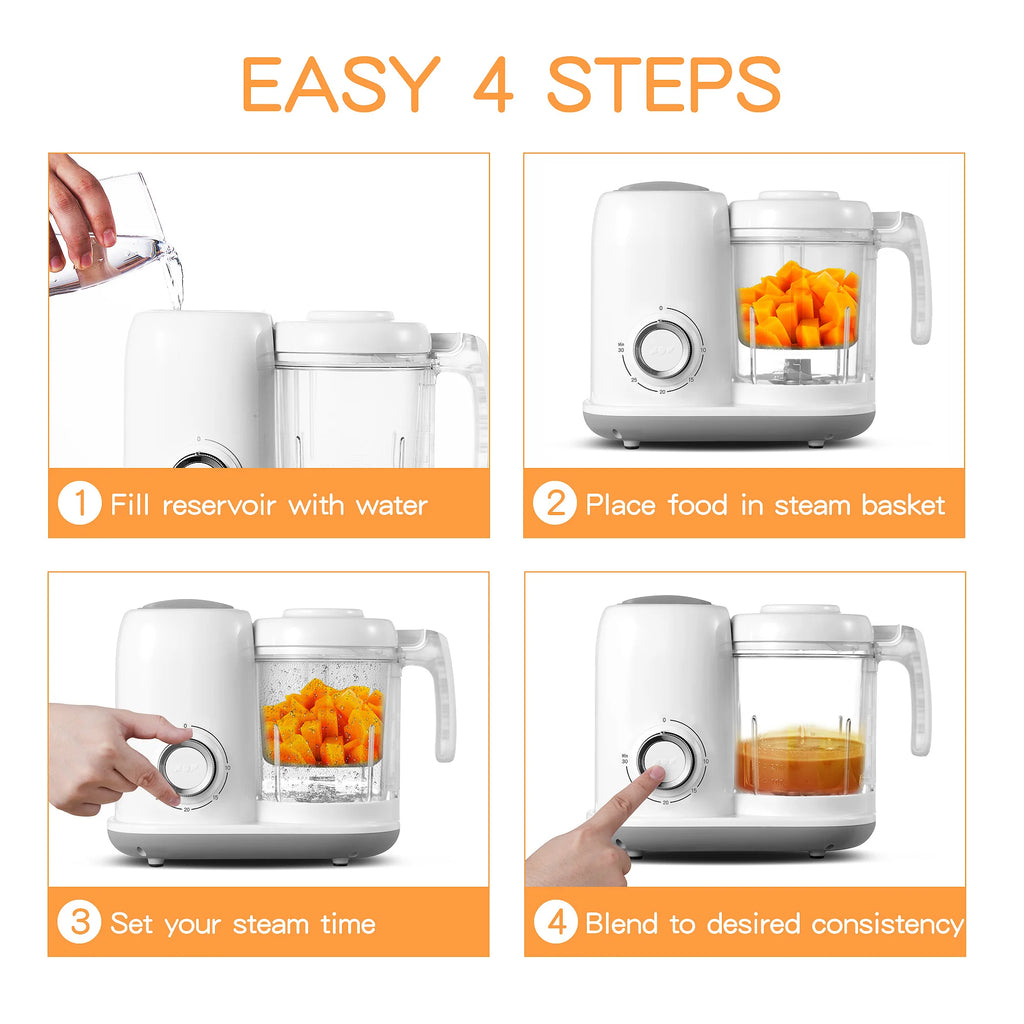 Baby Food Maker, 4 in 1 Baby Food Processor/Steamer