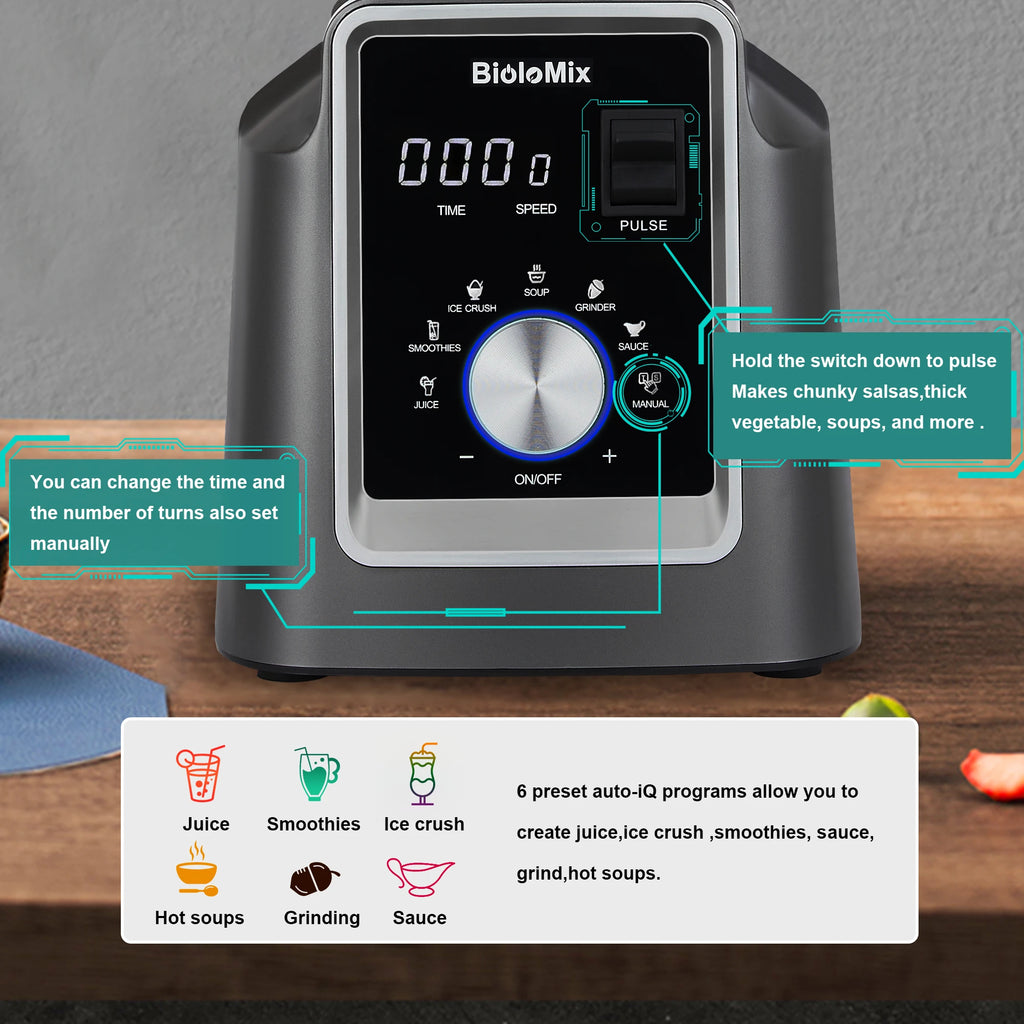 Digital BPA FREE 2L Automatic Program Commercial Blender