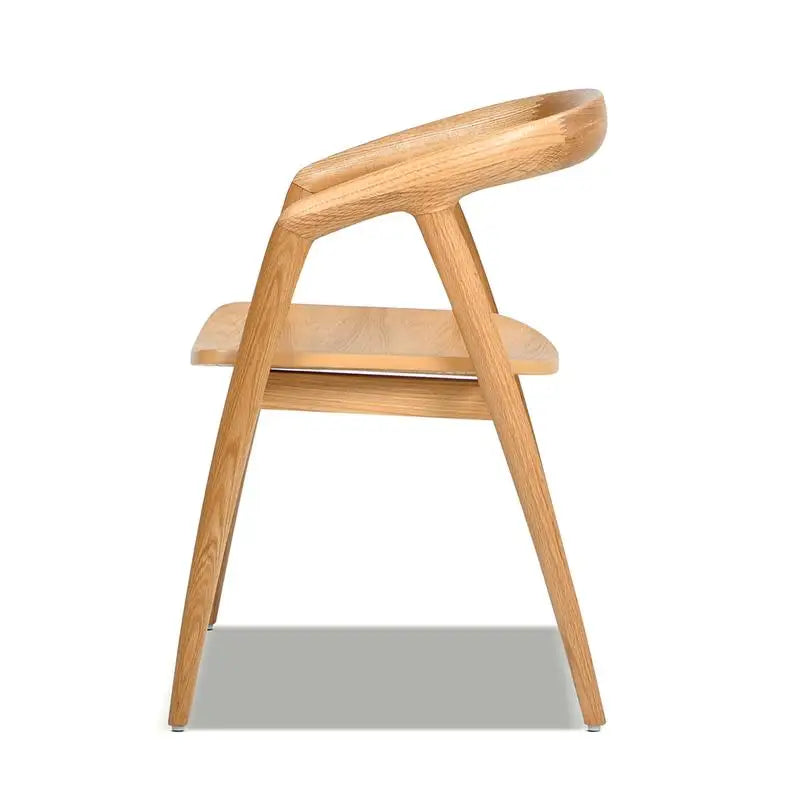 Scandinavian Sculpted Oak Wood Natural Finish