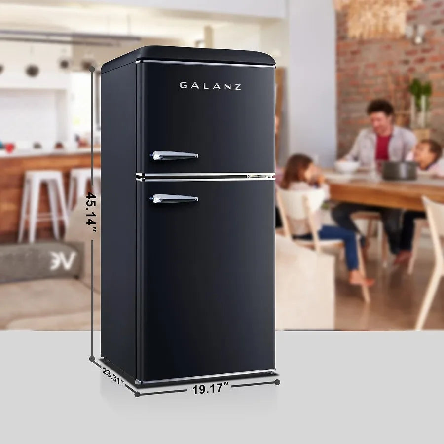4 CF Retro Compact Refrigerator Dual Doors