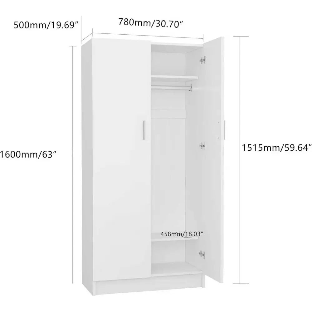 2 Door Bedroom Wardrobe