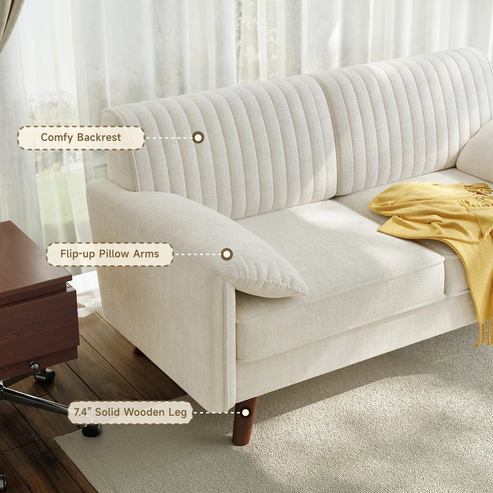 64.5" Loveseat Chenille