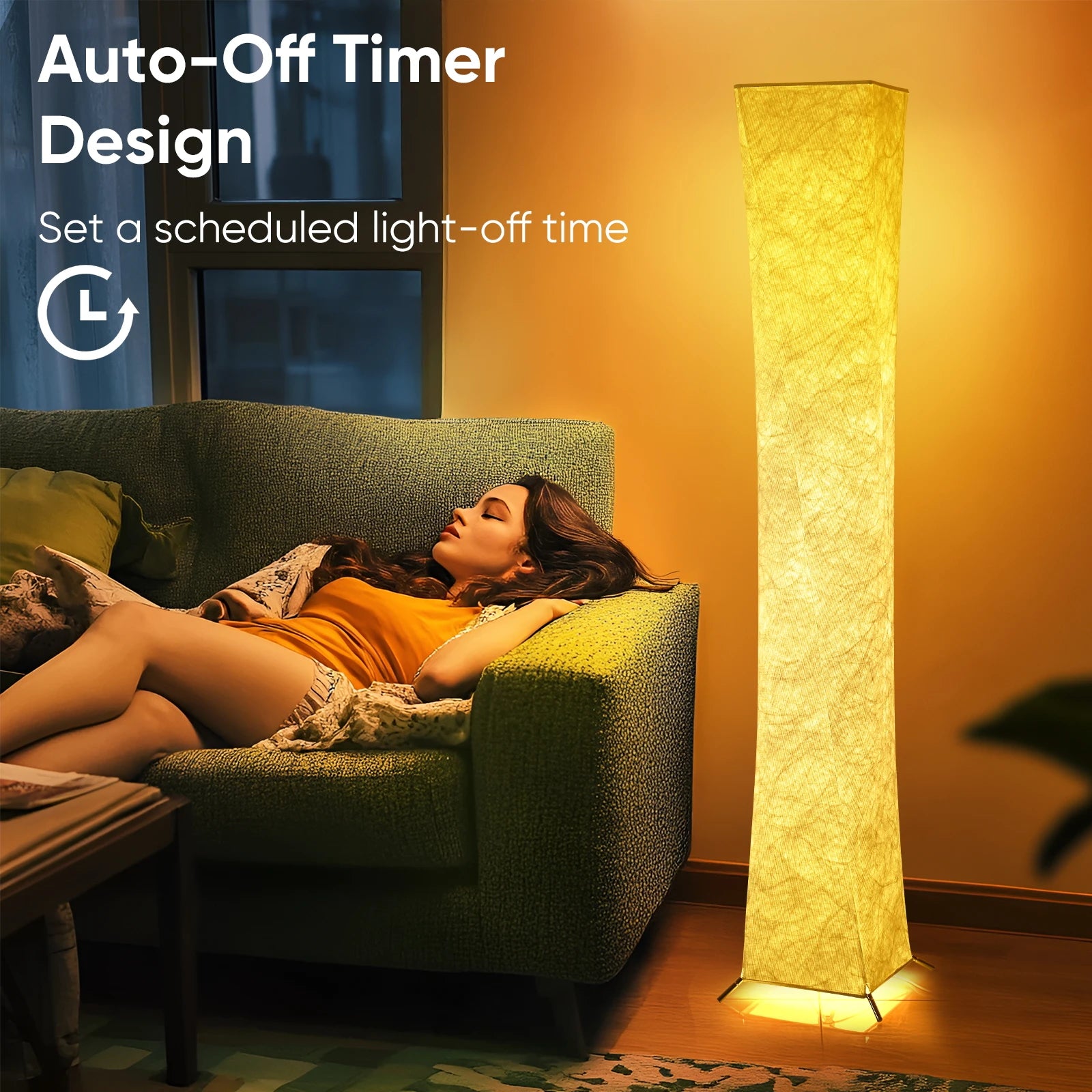52" Modern Slim Soft Light Lamp