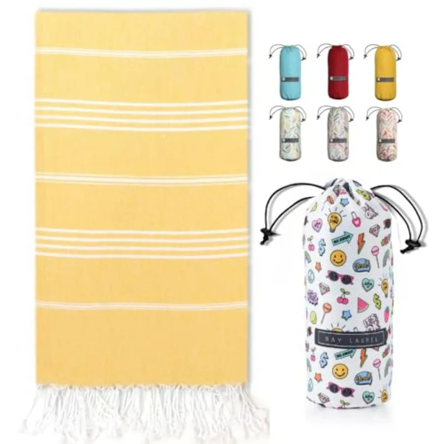 Turkish Beach Towel with Travel Bag 39 x 71