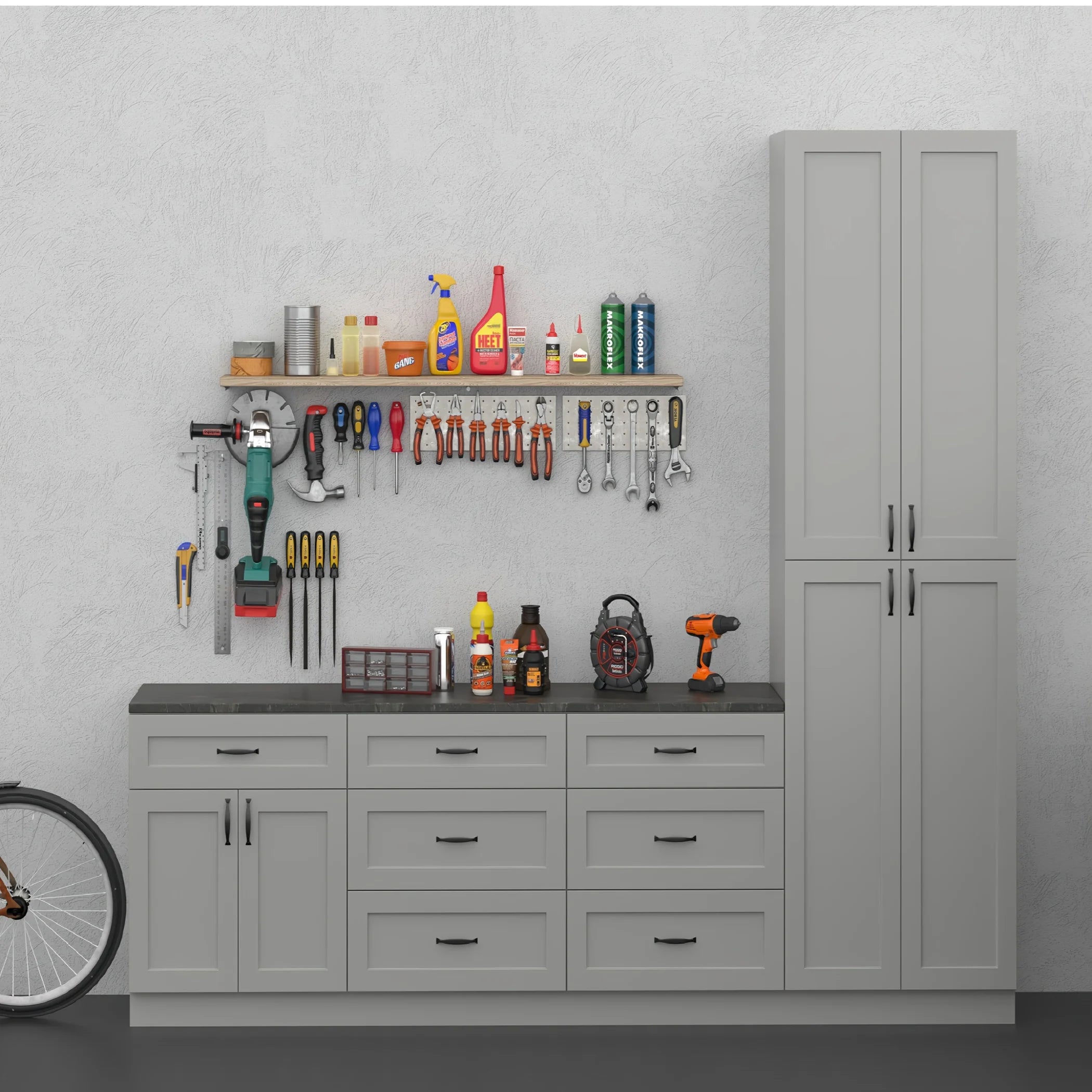Shaker Style Base Cabinet W/3 Drawers RTA