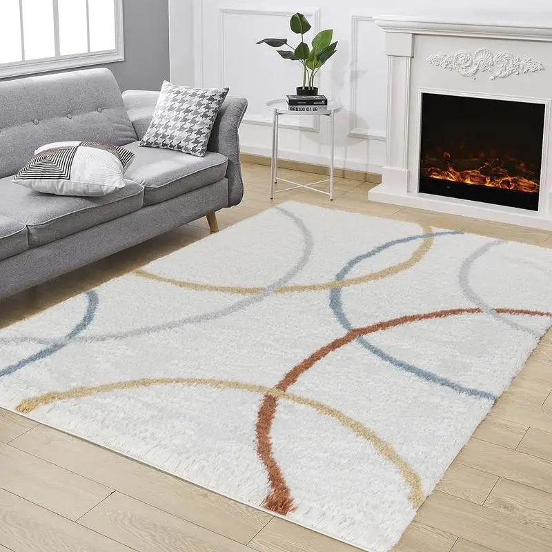 7'10"x9'10" Shag Ivory Soft Cozy