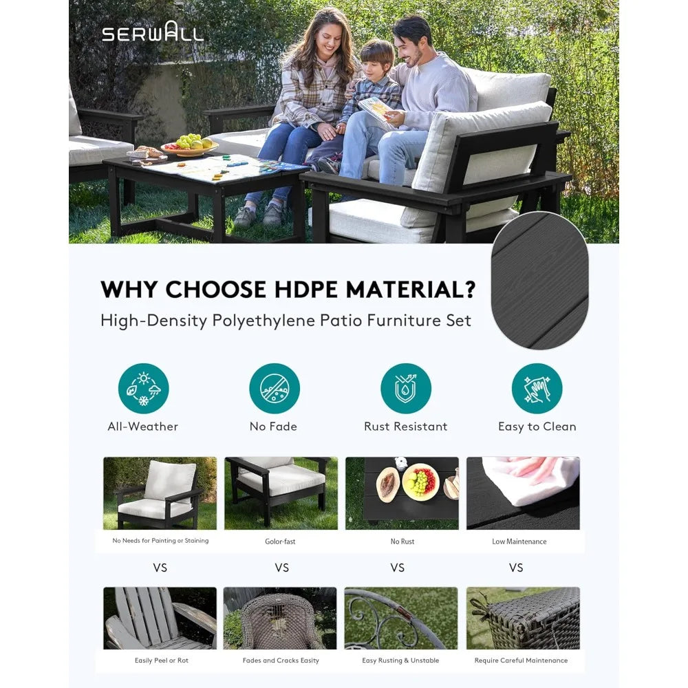 6-Piece HDPE Patio Set