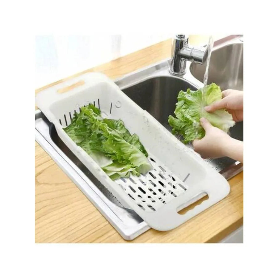 Extendable Over-The-Sink Colander Fruits Vegetables