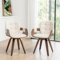 2 MCM Swivel Faux Leather